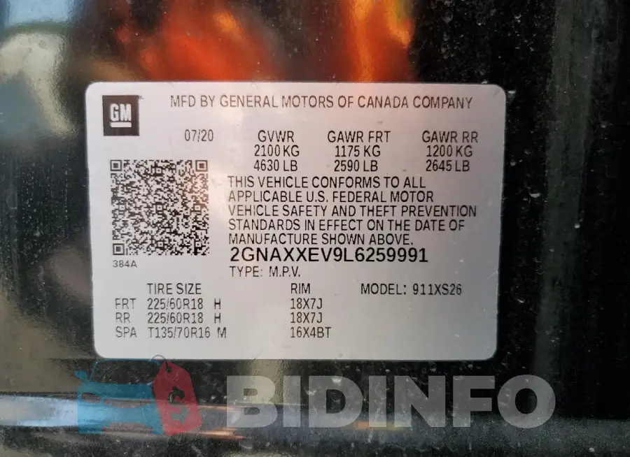 2GNAXXEV9L6259991 Photo# 13