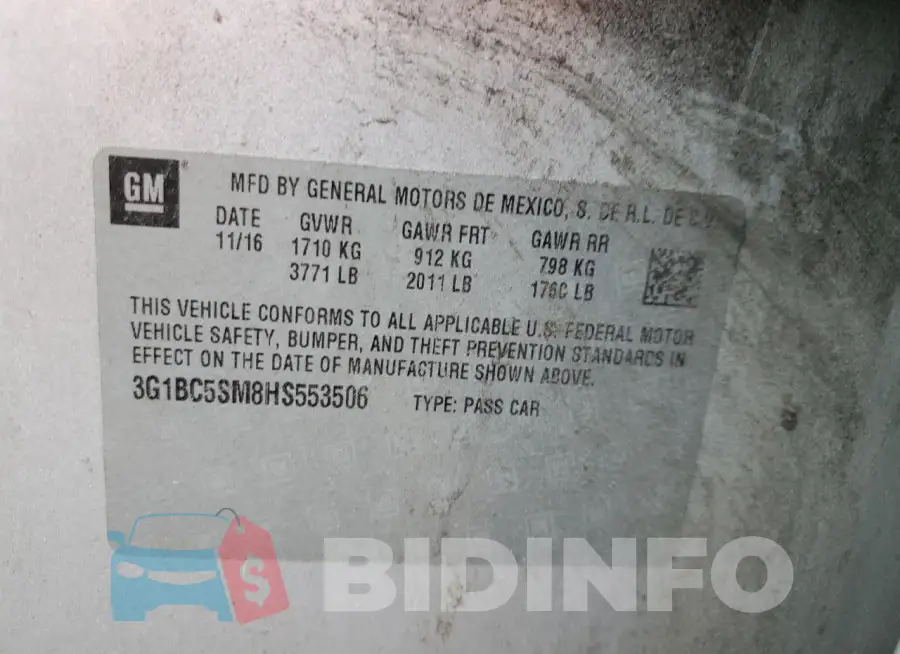 3G1BC5SM8HS553506 Photo# 12