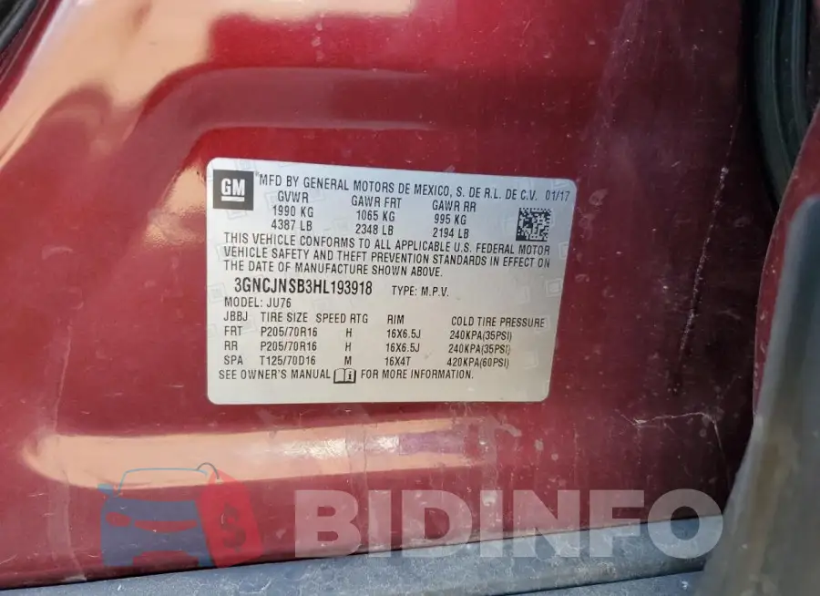 3GNCJNSB3HL193918 Photo# 13