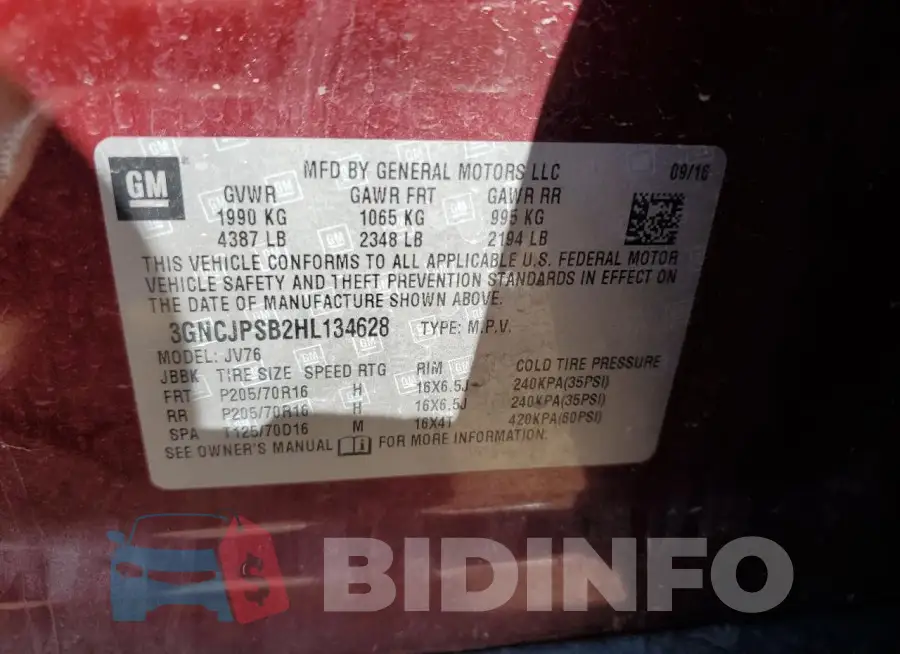3GNCJPSB2HL134628 Photo# 12