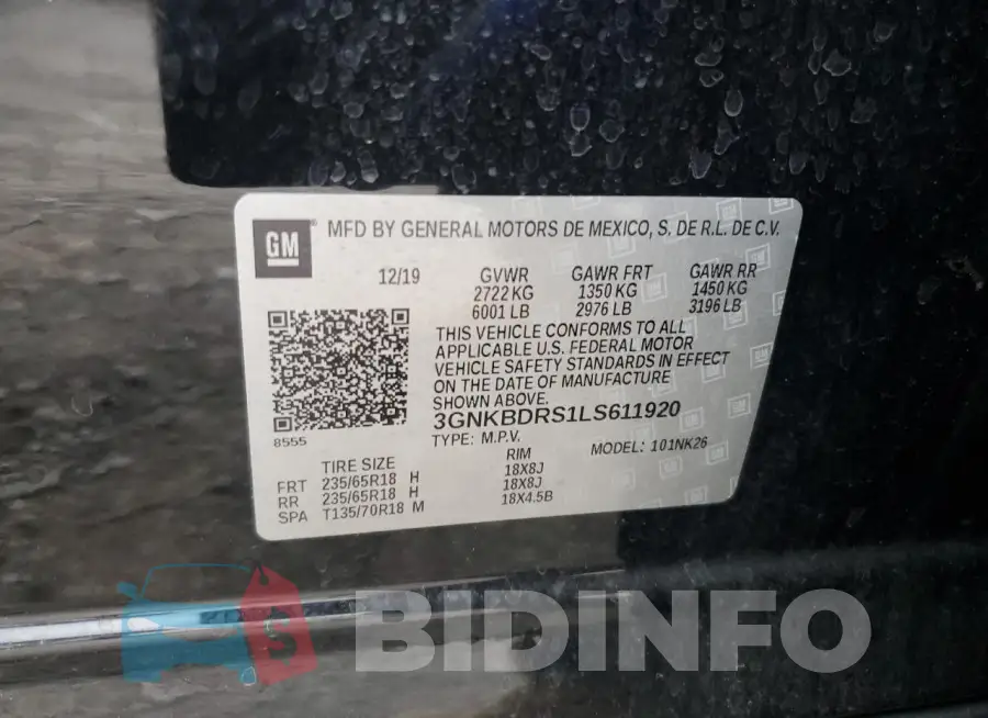 3GNKBDRS1LS611920 Photo# 13
