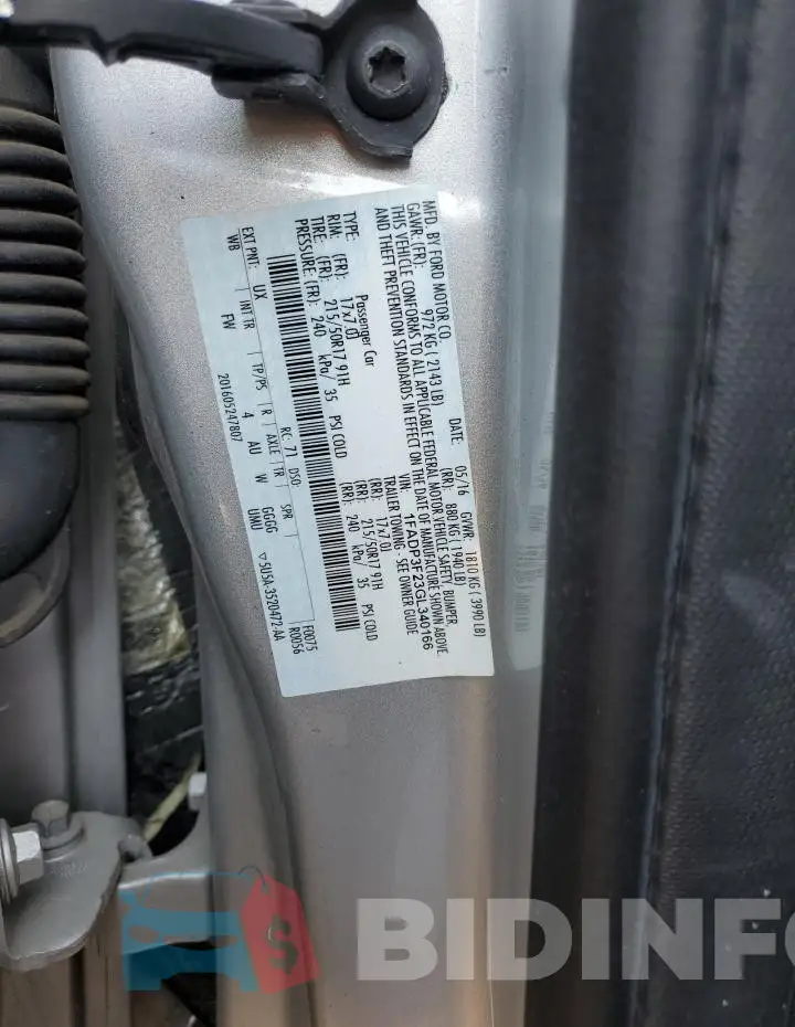 1FADP3F23GL340166 Photo# 13