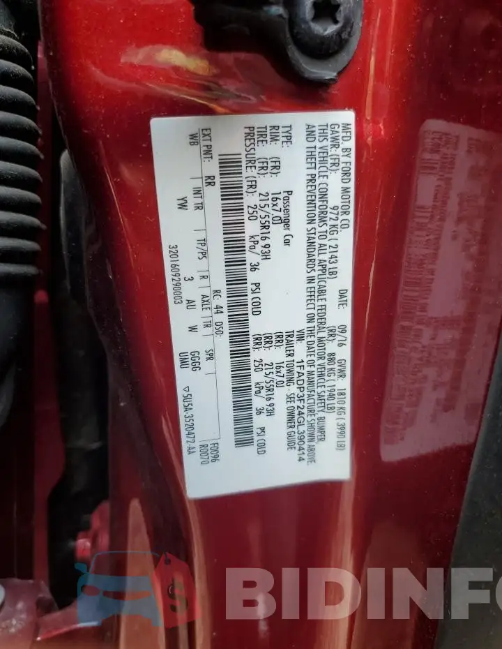 1FADP3F24GL390414 Photo# 12