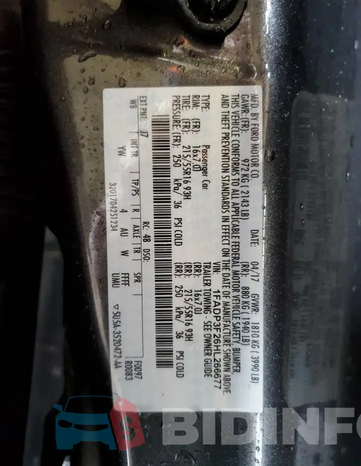 1FADP3F26HL266677 Photo# 12