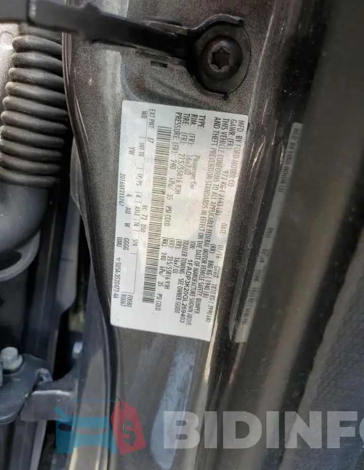 1FADP3K20GL269403 Photo# 12