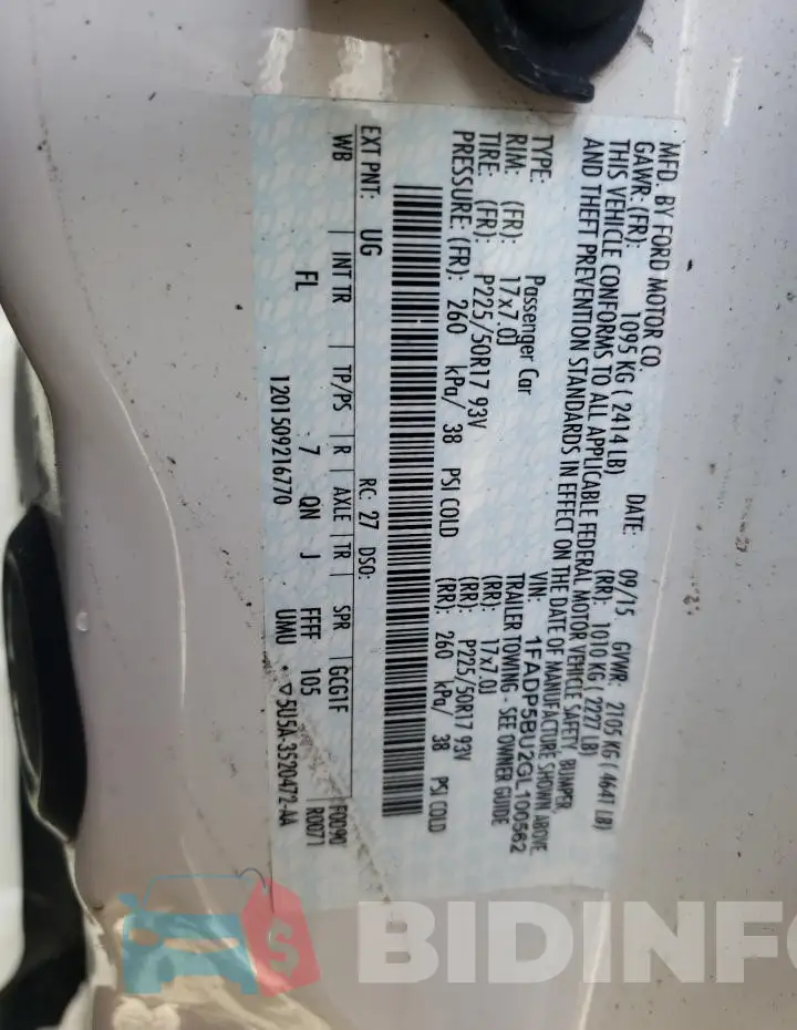 1FADP5BU2GL100562 Photo# 12