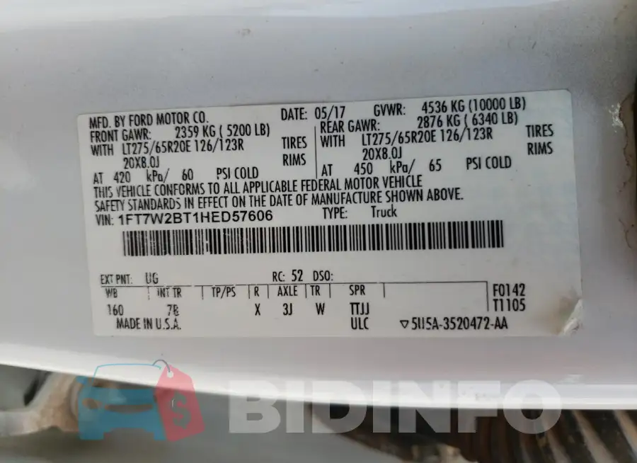 1FT7W2BT1HED57606 Photo# 12