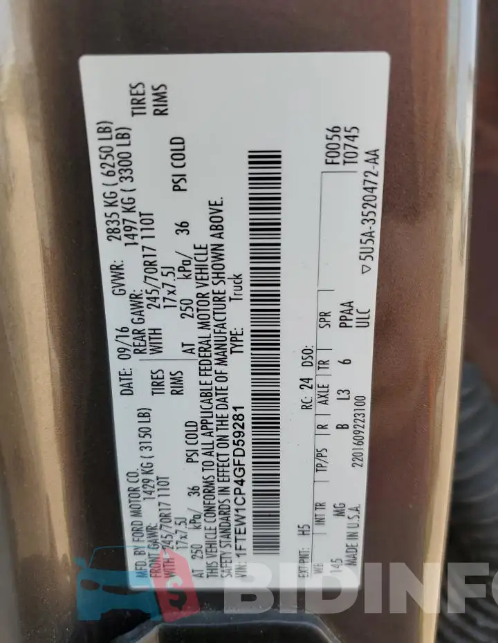 1FTEW1CP4GFD59281 Photo# 12