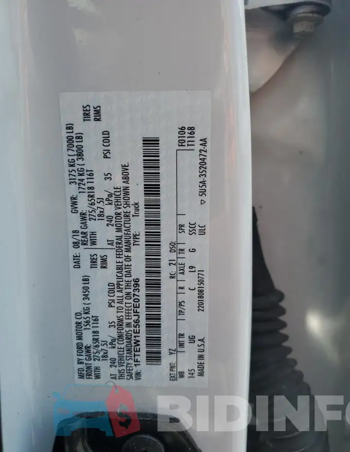 1FTEW1E56JFE07396 Photo# 13