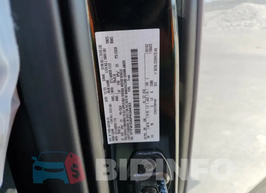 1FTFW1E80PKG04353 Photo# 12