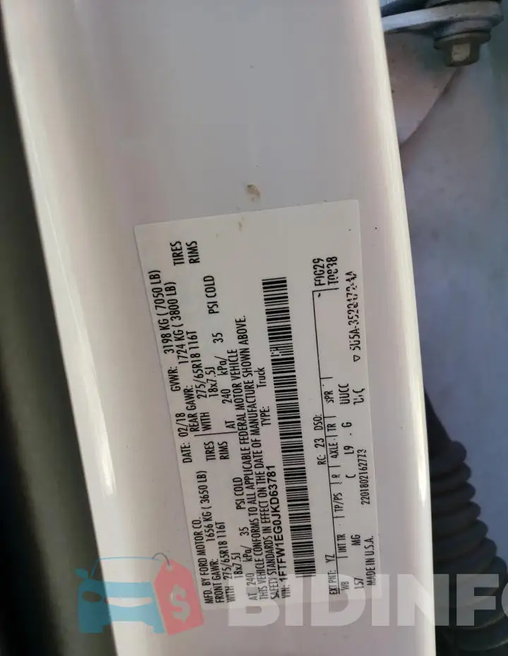 1FTFW1EG0JKD63781 Photo# 12