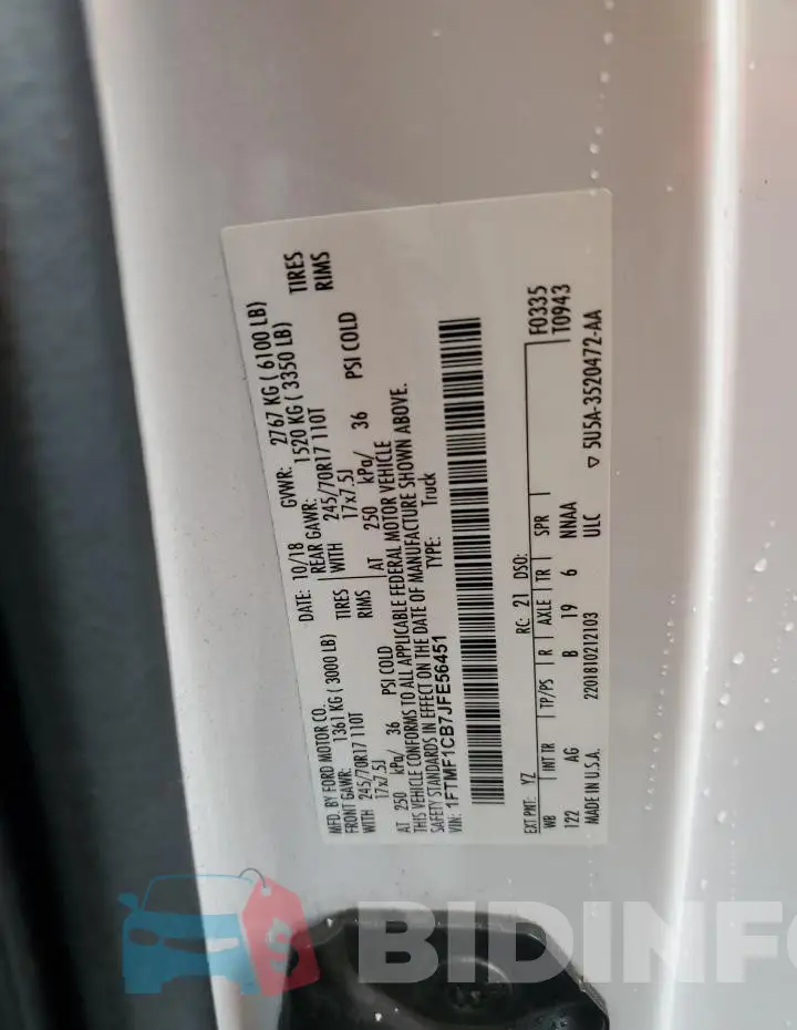 1FTMF1CB7JFE56451 Photo# 12