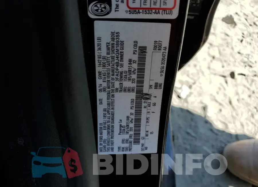 3FADP4BJ4GM189355 Photo# 12
