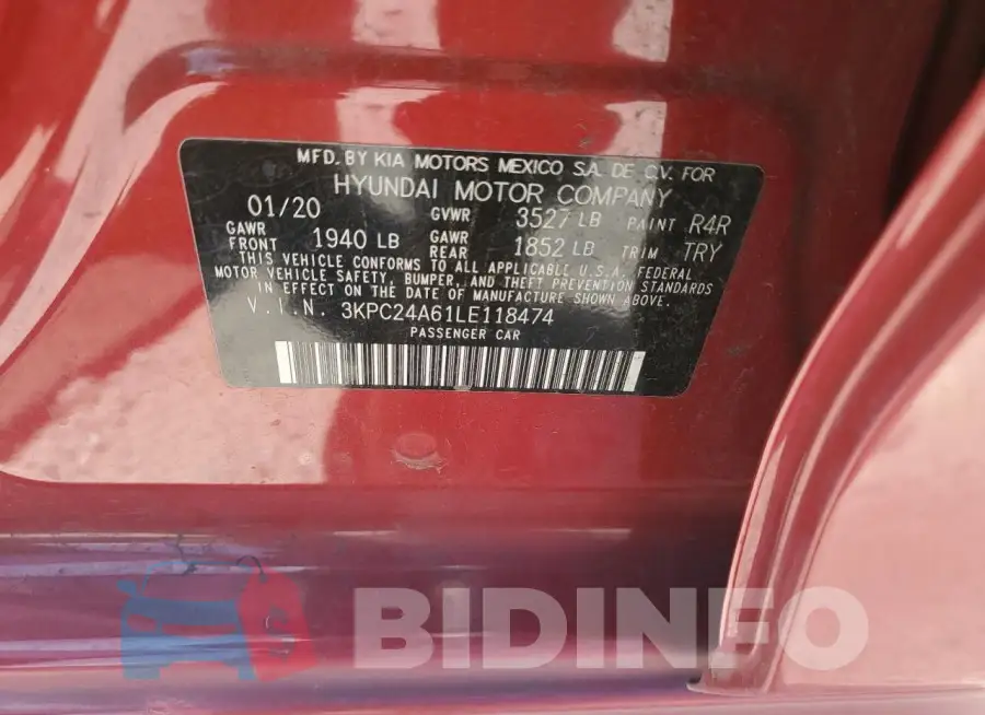 3KPC24A61LE118474 Photo# 12