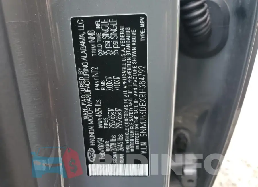 5NMJB3DEXRH384792 Photo# 12