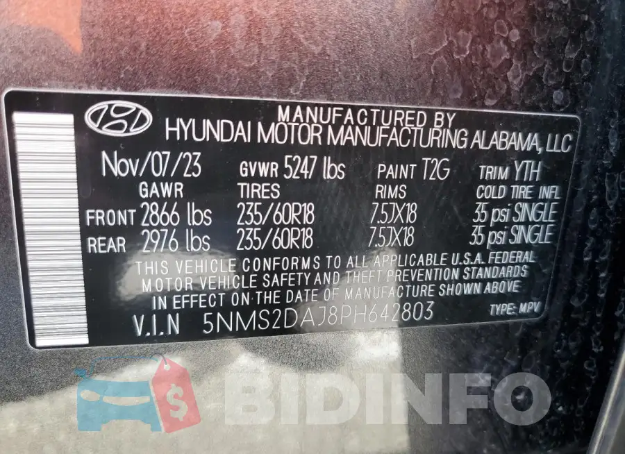 5NMS2DAJ8PH642803 Photo# 13