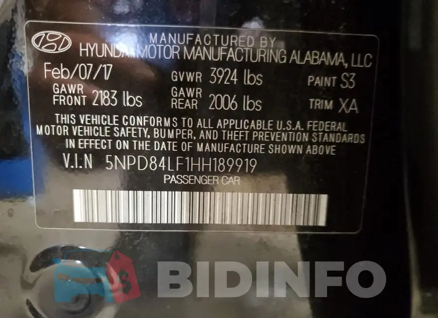 5NPD84LF1HH189919 Photo# 12