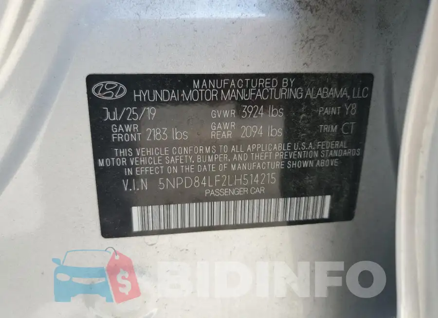 5NPD84LF2LH514215 Photo# 13