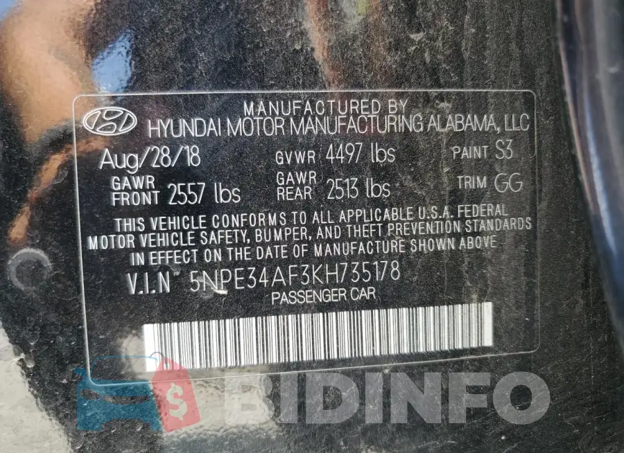 5NPE34AF3KH735178 Photo# 12