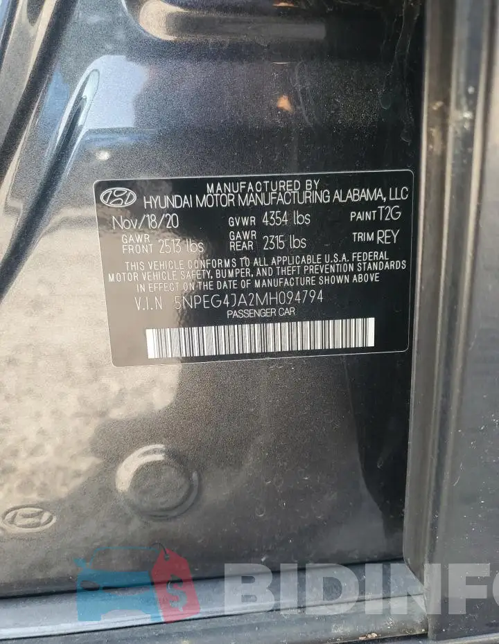 5NPEG4JA2MH094794 Photo# 12