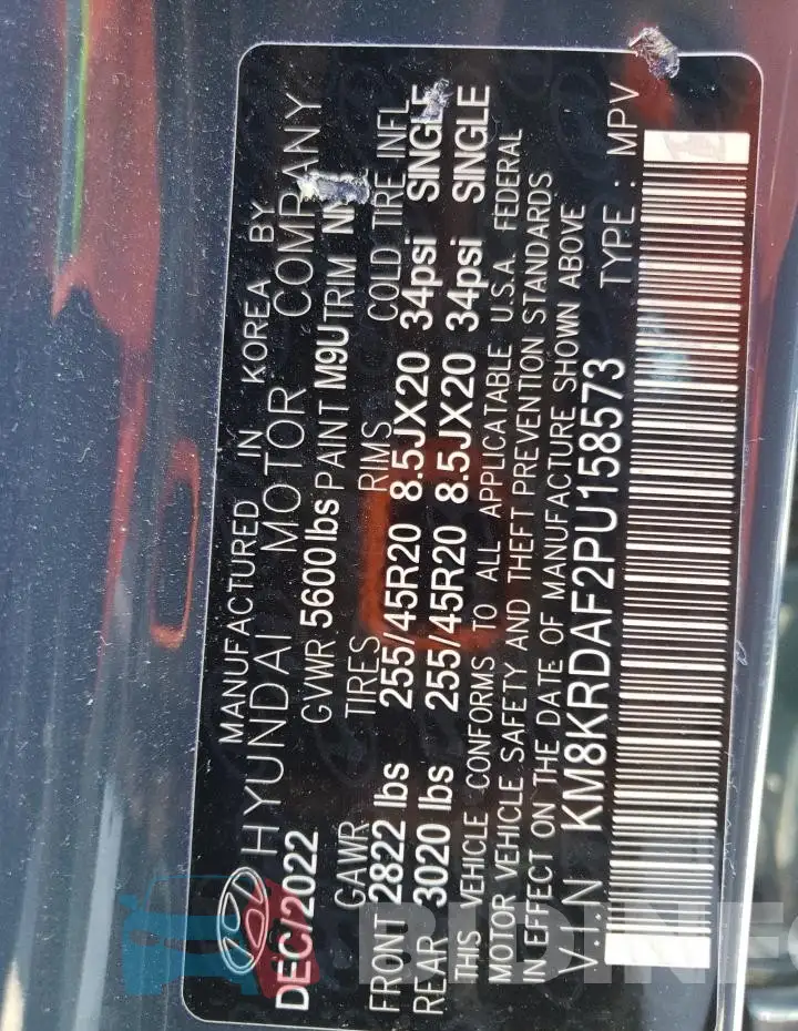 KM8KRDAF2PU158573 Photo# 12