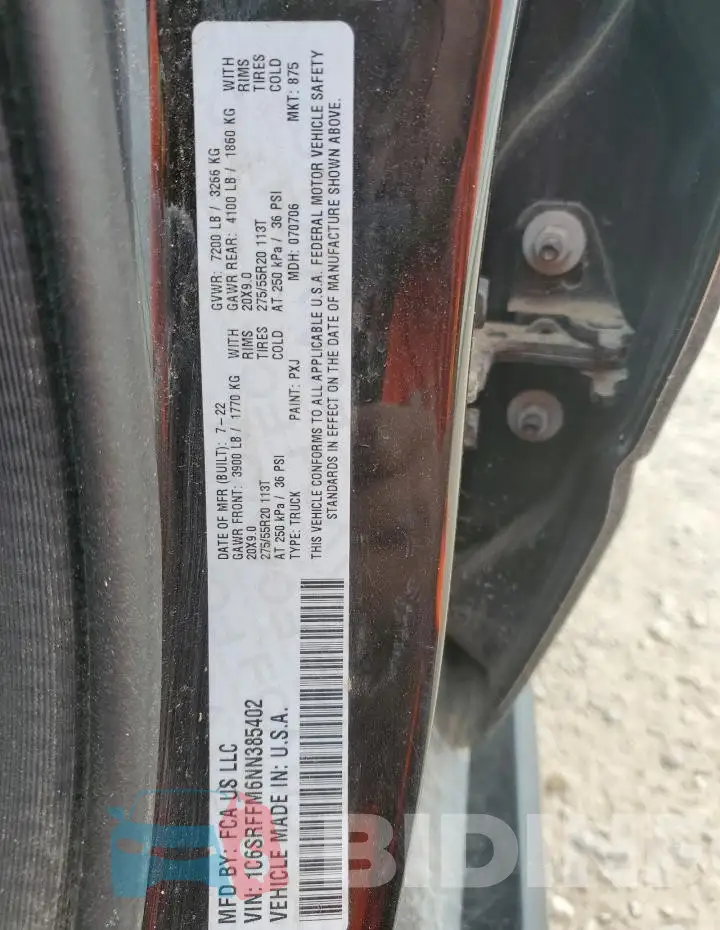 1C6SRFFM6NN385402 Photo# 13