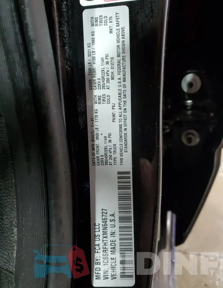 1C6SRFHTXMN646727 Photo# 13