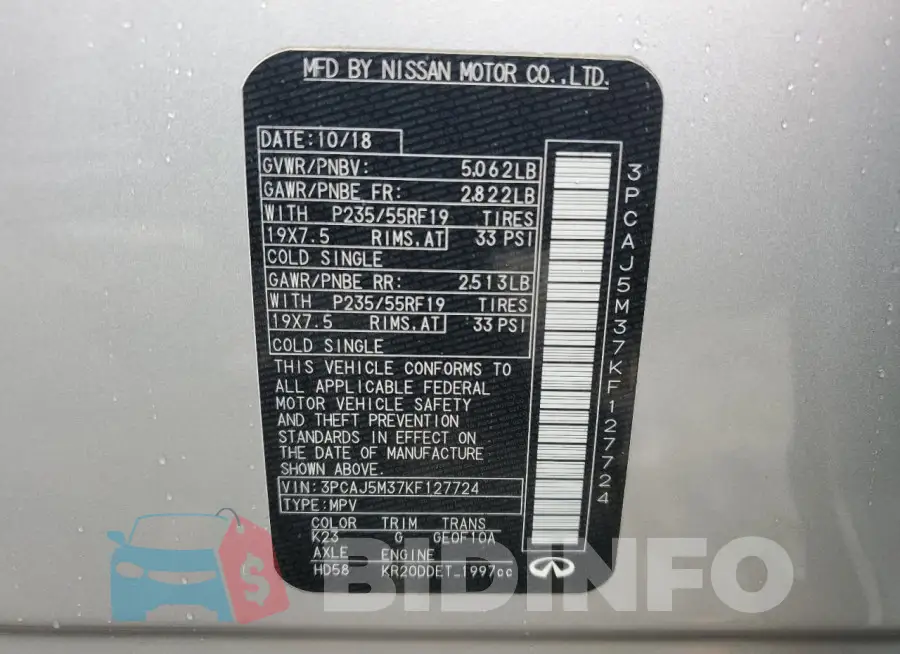 3PCAJ5M37KF127724 Photo# 13