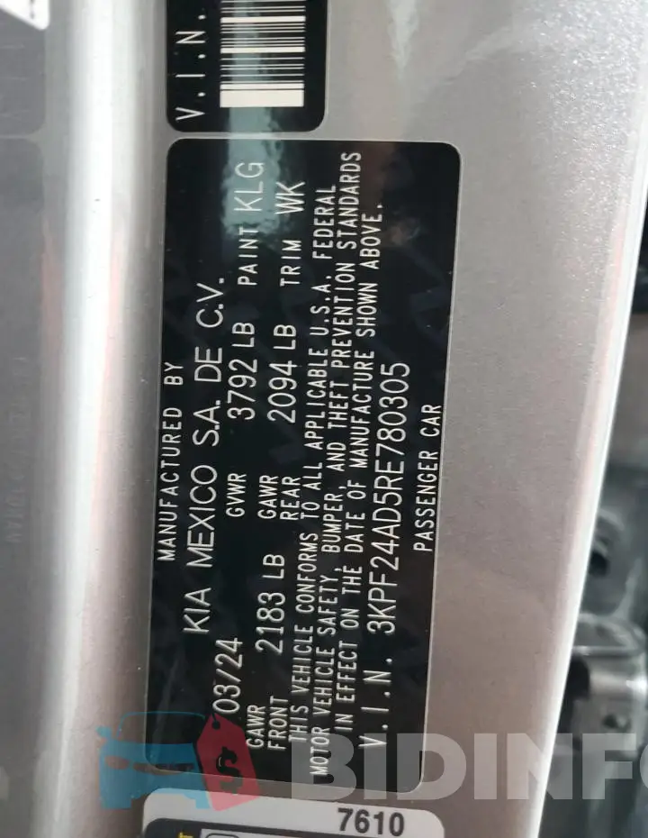 3KPF24AD5RE780305 Photo# 12