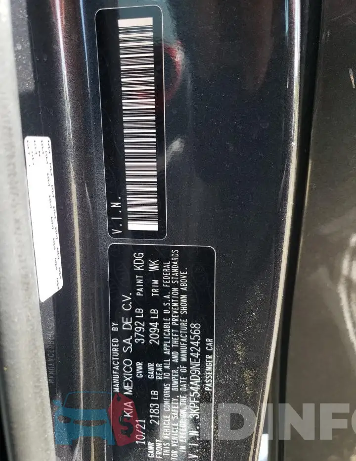 3KPF54AD9NE424568 Photo# 12