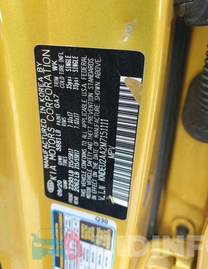 KNDEU2AA2M7151111 Photo# 12