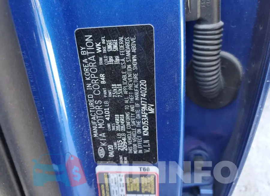 KNDJ53AF9M7740220 Photo# 13