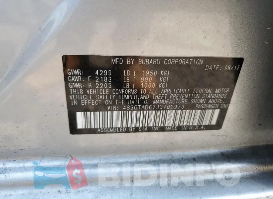 4S3GTAD67J3702973 Photo# 13