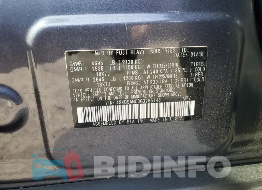 4S4BSANC3G3285146 Photo# 13