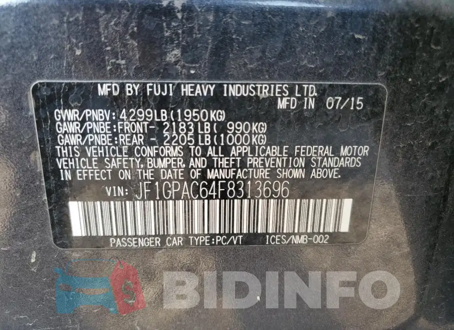 JF1GPAC64F8313696 Photo# 12
