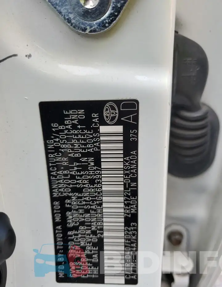 2T1BURHE1GC663997 Photo# 12