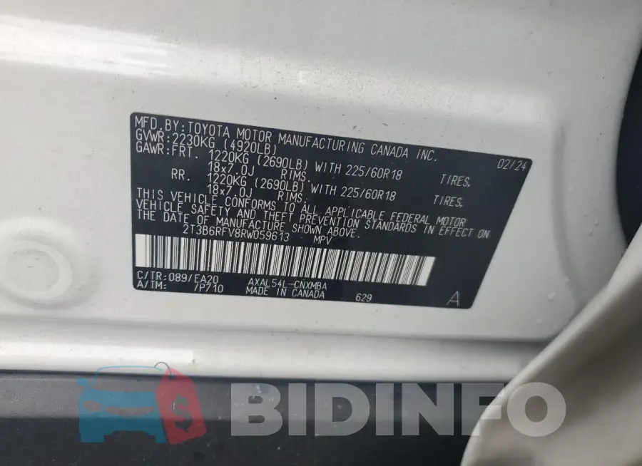2T3B6RFV8RW059613 Photo# 14