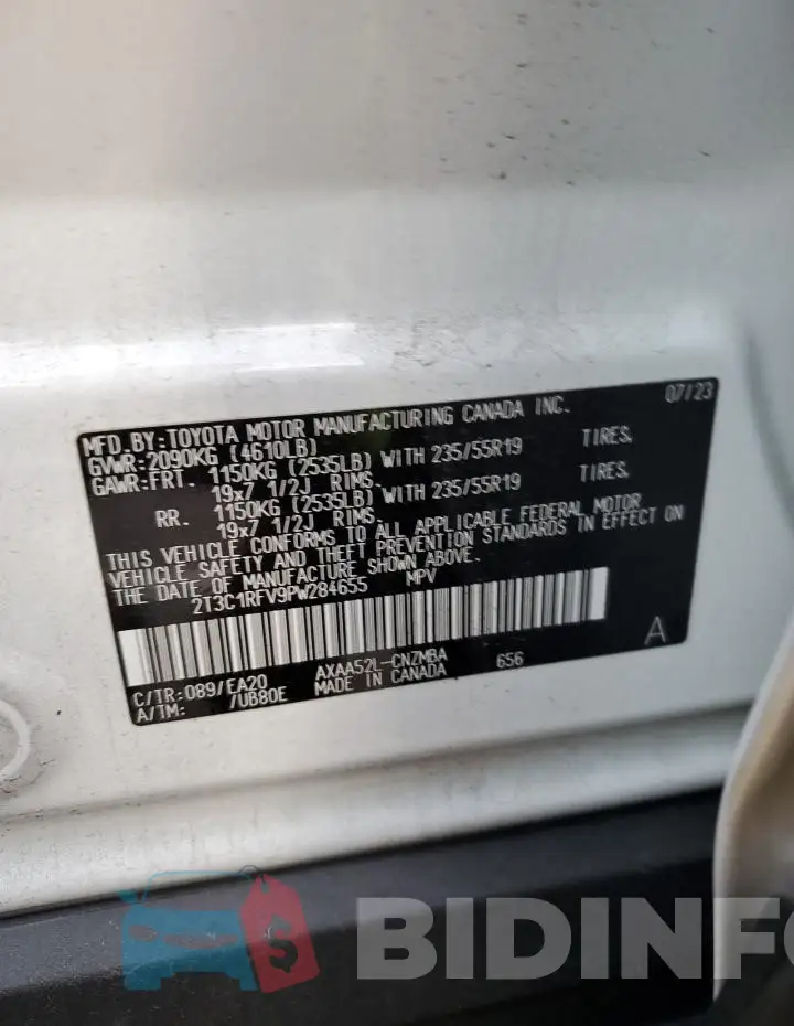 2T3C1RFV9PW284655 Photo# 13