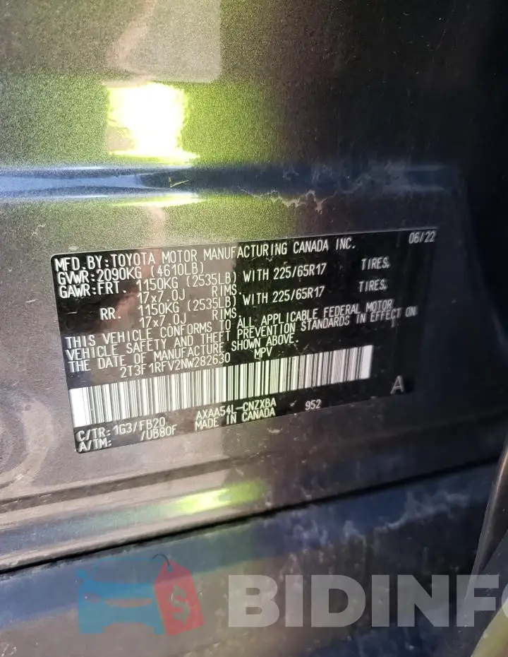 2T3F1RFV2NW282630 Photo# 12