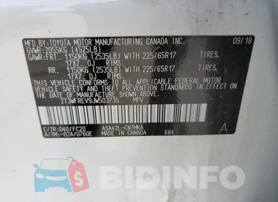 2T3WFREV9JW503735 Photo# 13