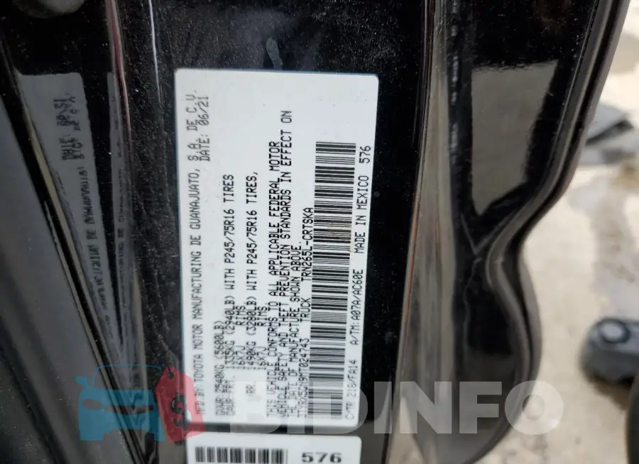3TYRX5GN9MT024743 Photo# 12