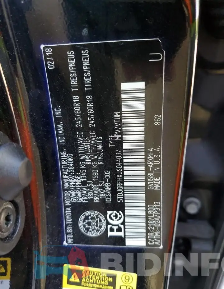5TDJGRFHXJS044037 Photo# 13