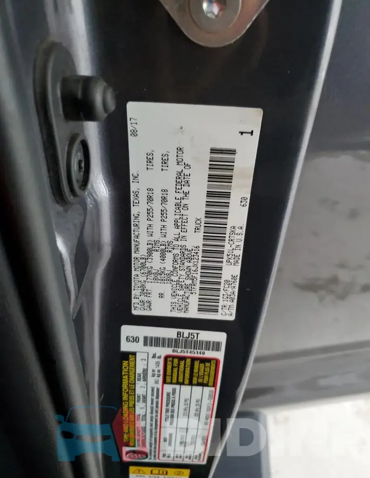 5TFRM5F16JX123416 Photo# 12