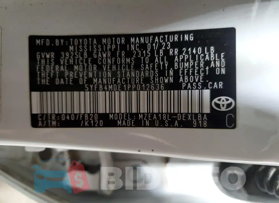 5YFB4MDE1PP012636 Photo# 12
