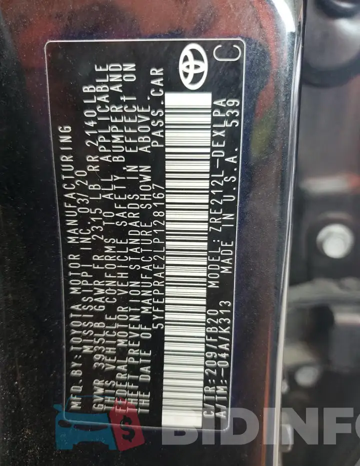 5YFEPRAE2LP128167 Photo# 12