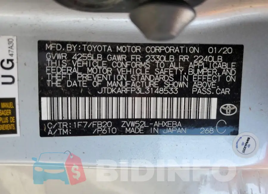 JTDKARFP3L3148533 Photo# 12
