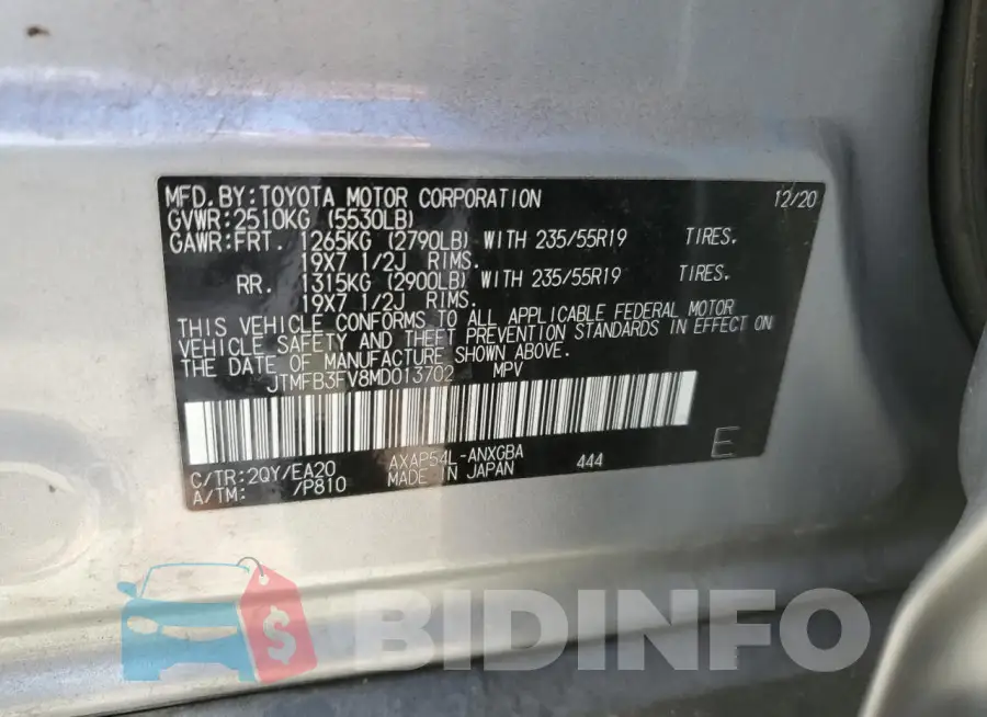 JTMFB3FV8MD013702 Photo# 14