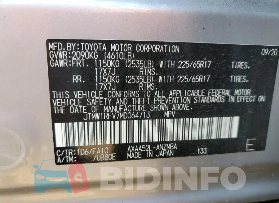 JTMW1RFV7MD064713 Photo# 13