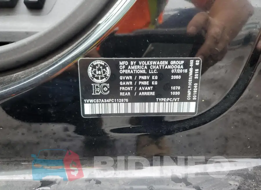 1VWCS7A34FC112975 Photo# 12