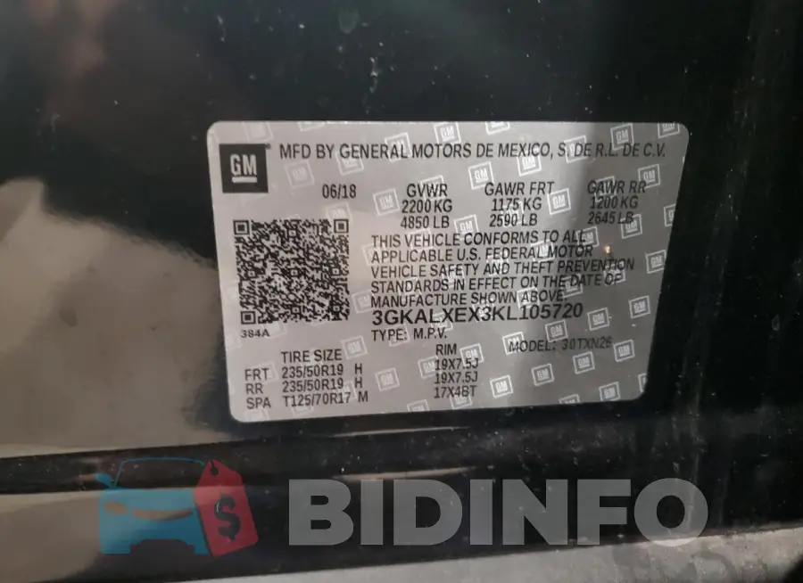 3GKALXEX3KL105720 Photo# 13